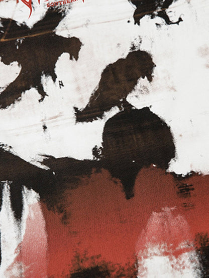 Crow Erosion Shadow Hip-Hop Tee
