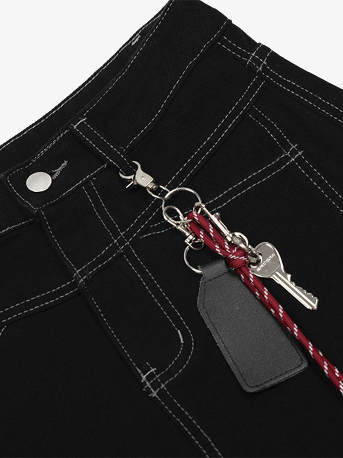 Embellished Denim Cargo Jorts