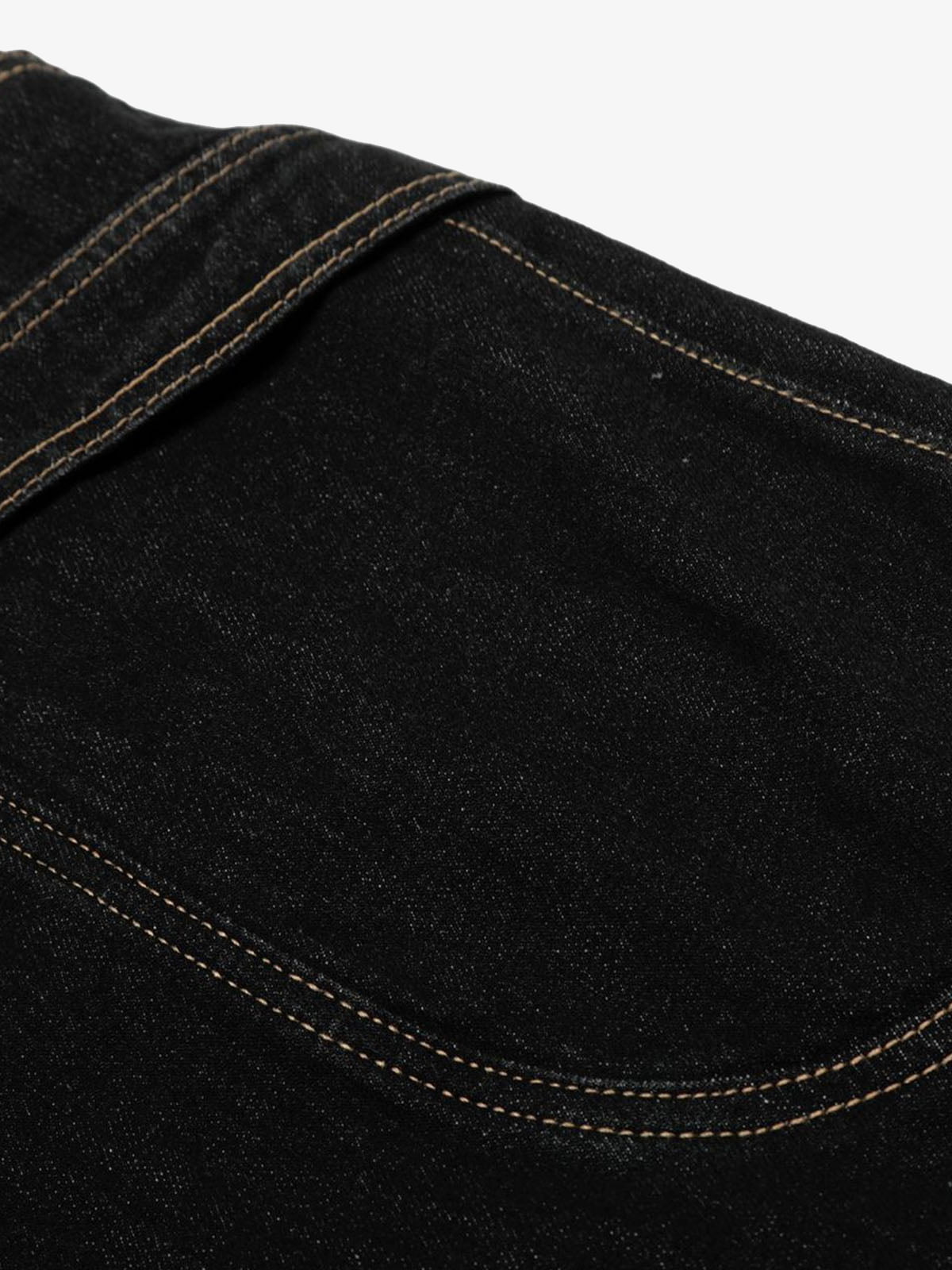 Denim Jorts with Contrast Stitching
