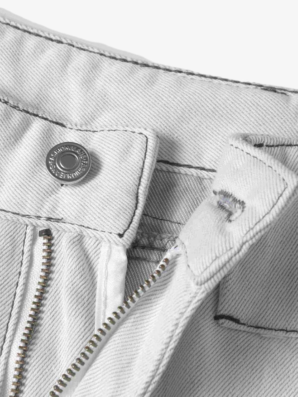 Deconstructed Scimitar Jorts with Split Contrast Stitching