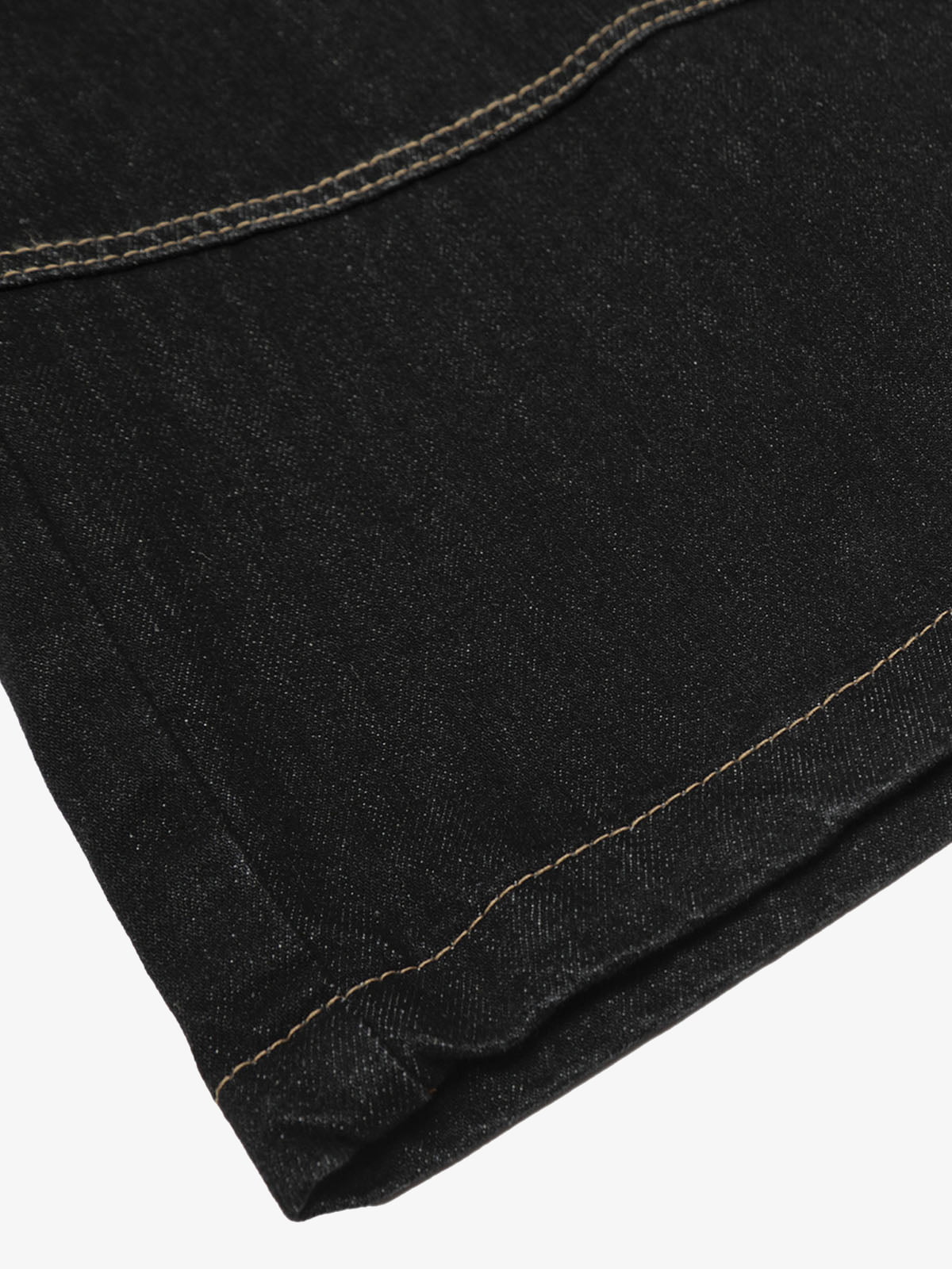 Denim Jorts with Contrast Stitching