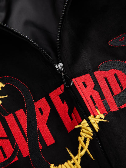 Original Embroidered Jersey Bomber Jacket