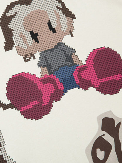 Cartoon Pixel Art Graphic Tee